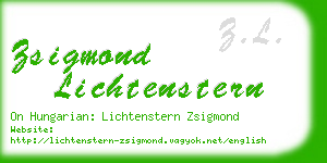 zsigmond lichtenstern business card